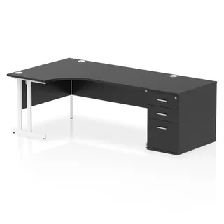 Impulse Cantilever Crescent Desk Workstation