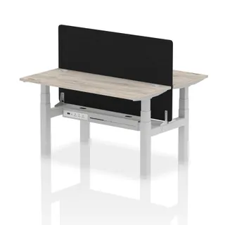 Air Back-to-Back Slimline Height Adjustable Bench Desk - 2 Person