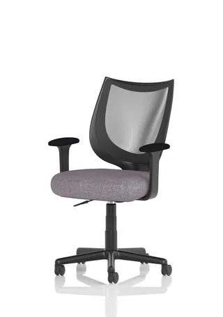 Camden Medium Back Black Mesh Task Operator Office Chair With Arms