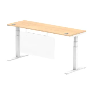 Air Height Adjustable Slimline Desk With Cable Ports