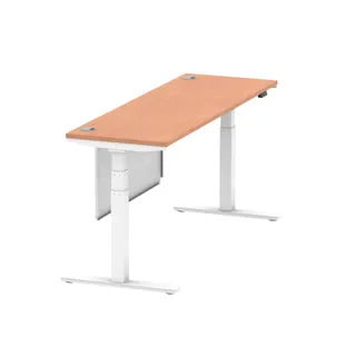 Air Height Adjustable Slimline Desk With Cable Ports