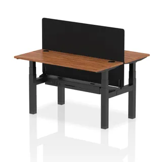 Air Back-to-Back Slimline Height Adjustable Bench Desk - 2 Person