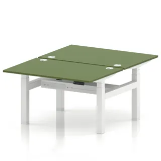 Air Back-to-Back Height Adjustable Bench Desk - 2 Person