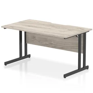 Impulse Scalloped Edge Straight Desk Cantilever Leg