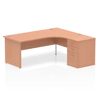 EE - Impulse Panel End Crescent Desk Workstation