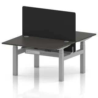 Air Back-to-Back Height Adjustable Bench Desk - 2 Person