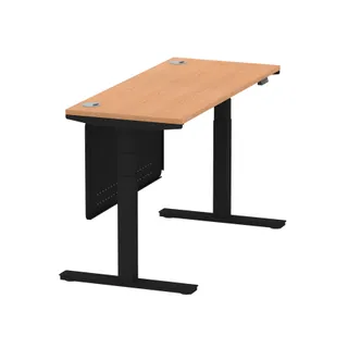 Air Height Adjustable Slimline Desk With Cable Ports