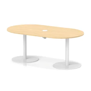 Italia Volta Poseur Boardroom Table With Pop-up Power Module
