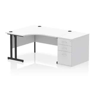 Impulse Cantilever Crescent Desk Workstation