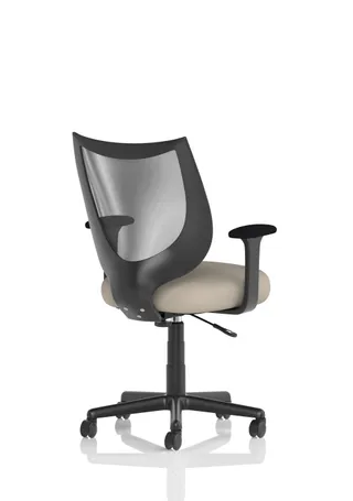 Camden Medium Back Black Mesh Task Operator Office Chair With Arms