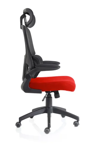 Iris Task Operator Mesh Back Fabric Seat With Headrest
