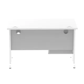 Impulse Cantilever Straight Desk With Single Fixed Pedestal