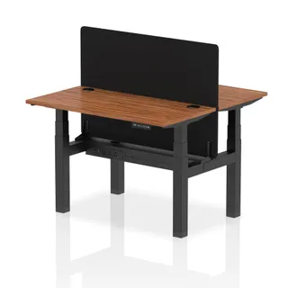 Air Back-to-Back Slimline Height Adjustable Bench Desk - 2 Person