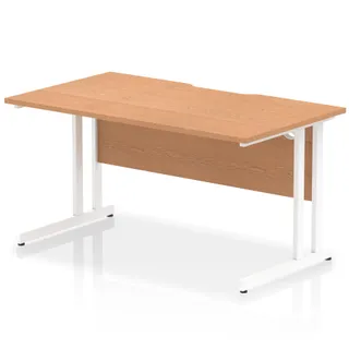 Impulse Scalloped Edge Straight Desk Cantilever Leg