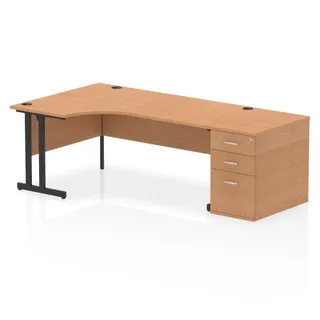 Impulse Cantilever Crescent Desk Workstation