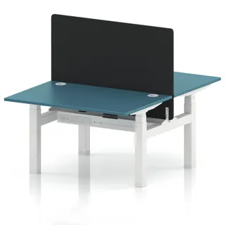 Air Back-to-Back Height Adjustable Bench Desk - 2 Person
