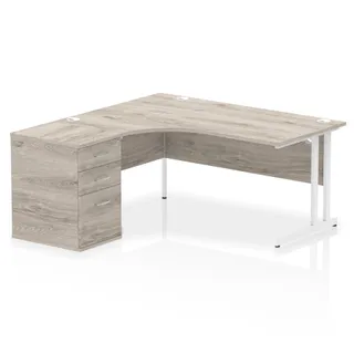 Impulse Cantilever Crescent Desk Workstation