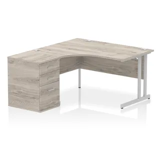 Impulse Cantilever Crescent Desk Workstation