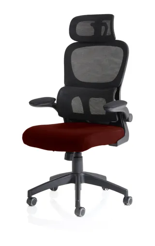 Iris Task Operator Mesh Back Fabric Seat With Headrest