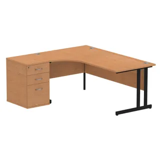 Impulse Cantilever Crescent Desk Workstation