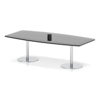 Italia Volta Poseur High Gloss Table With Pop-up Power Module