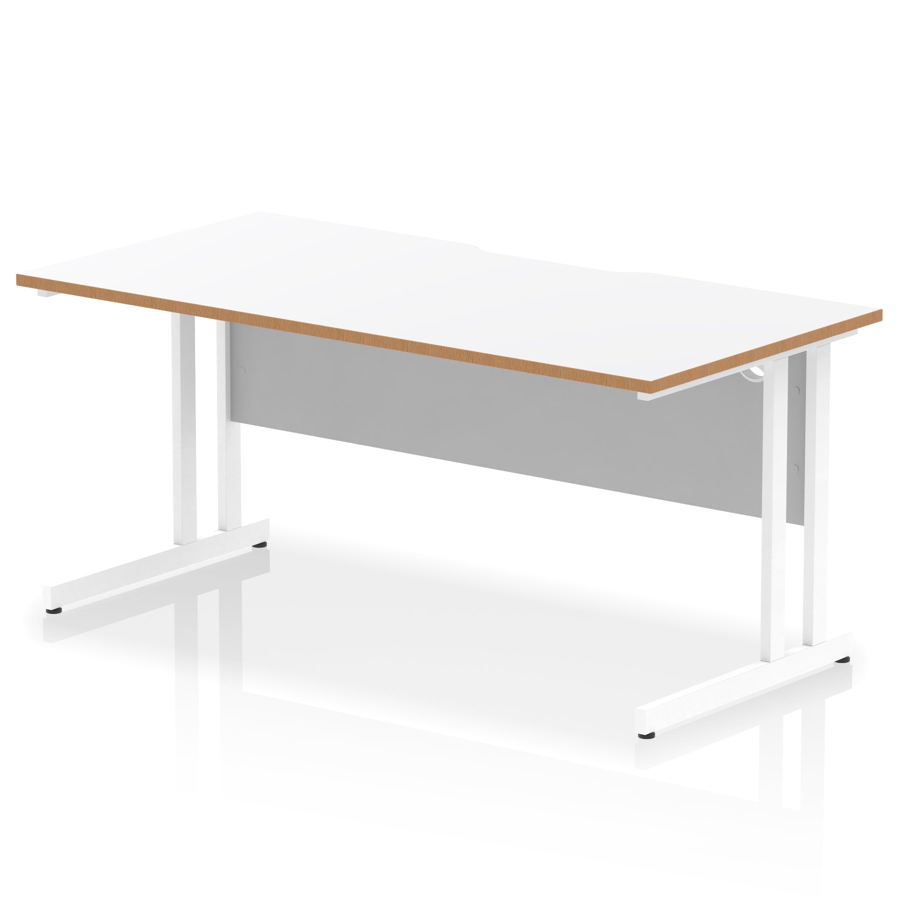 Impulse Scalloped Edge Straight Desk Cantilever Leg