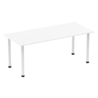Impulse Straight Table With Post Leg