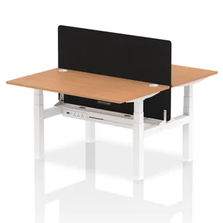 Air Back-to-Back Height Adjustable Bench Desk - 2 Person