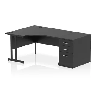 Impulse Cantilever Crescent Desk Workstation