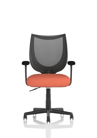 Camden Medium Back Black Mesh Task Operator Office Chair With Arms