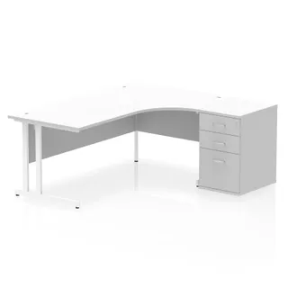 Impulse Cantilever Crescent Desk Workstation