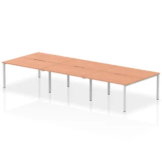 Evolve Plus B2B Bench Desk - 6 Person