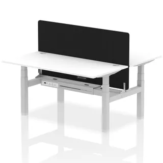 Air Back-to-Back Height Adjustable Bench Desk - 2 Person
