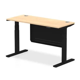 EE - Air Height Adjustable Slimline Desk With Cable Ports
