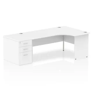 Impulse Panel End Crescent Desk Workstation
