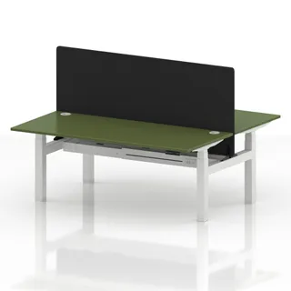 Air Back-to-Back Height Adjustable Bench Desk - 2 Person
