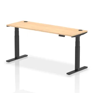 Air Height Adjustable Slimline Desk With Cable Ports
