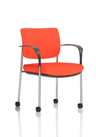 EE - Brunswick Deluxe Medium Back Visitor Office Chair with Arms with Castors