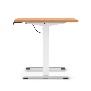 Air Lite Height Adjustable Desk With Scalloped Edge