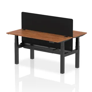 Air Back-to-Back Slimline Height Adjustable Bench Desk - 2 Person