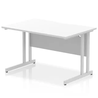 Impulse Scalloped Edge Straight Desk Cantilever Leg
