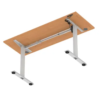 Air Lite Height Adjustable Slimline Desk With Cable Ports