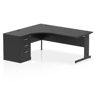 Impulse Cable Managed Crescent Desk Workstation