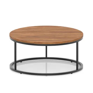 Impulse Round Coffee Table With Metal Frame