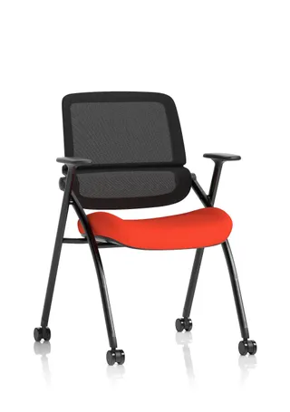 EE - Capra Mesh Back Folding Office Training Chair With Sliding Arms