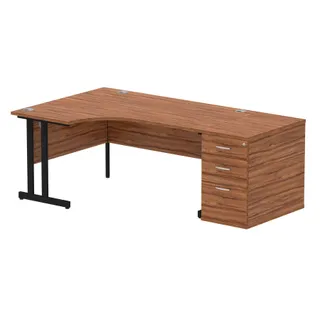 Impulse Cantilever Crescent Desk Workstation