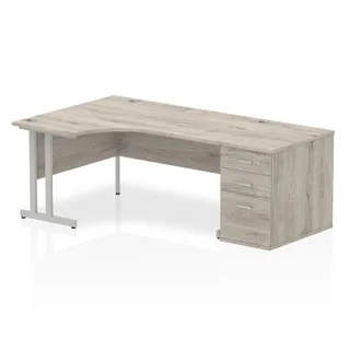 Impulse Cantilever Crescent Desk Workstation