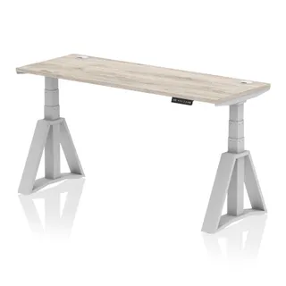 Air Height Adjustable Slimline Desk With Cable Ports