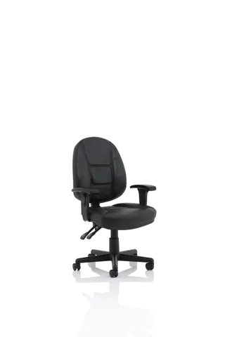 Jackson Medium Back Black Leather Task Operator Office Chair