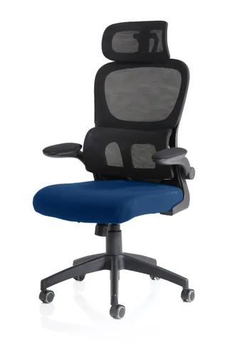 Iris Task Operator Mesh Back Fabric Seat With Headrest